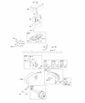 Air Cleaner Muffler Deflector Diagram and Parts List for 28B702-0124-01  Briggs and Stratton Engine